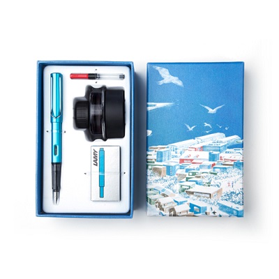 凌美（LAMY） 德國凌美LAMY鋼筆狩獵者恒星禮盒 套裝 恒星鋼筆太平洋藍