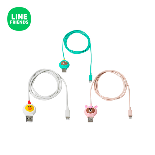 LINE FRIENDS 布朗熊蘋果手機充電線