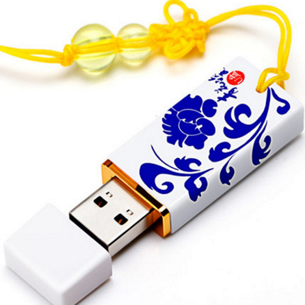 陶瓷青花瓷U盤8G中國風(fēng)個性定制創(chuàng)意禮品優(yōu)盤32G展會定制優(yōu)盤