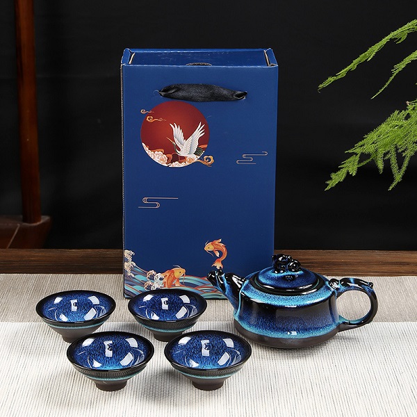 茶具禮盒套裝茶壺茶葉罐天目釉建盞隨手禮伴手禮婚慶公司商務禮品